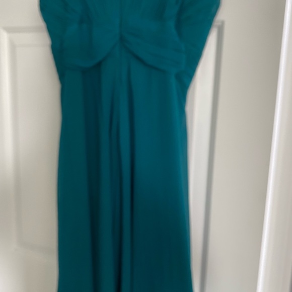 Theia strapless emerald cocktail dress | Size 4 | knee length - Picture 6 of 7